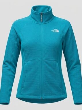 The North Face Women's XS Teal Blue Performance Grid Fleece Full Zip Jacket